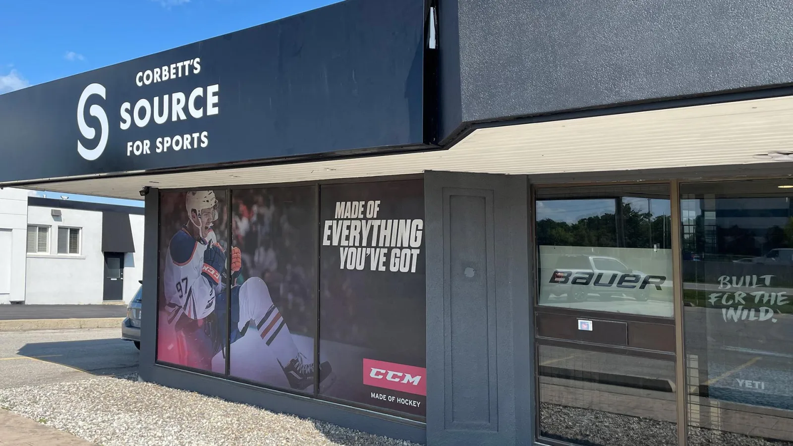 Corbett’s Source for Sports storefront